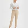 Women's Golf Pants with Belt Loops Zipper Pockets Stretch Travel Work Bussiness Dressy Casual Slacks UPF 50+