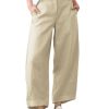 Womens Linen Pants Casual Capri Baggy Wide Leg Trousers Palazzo Pants Beach Vacation Outfits