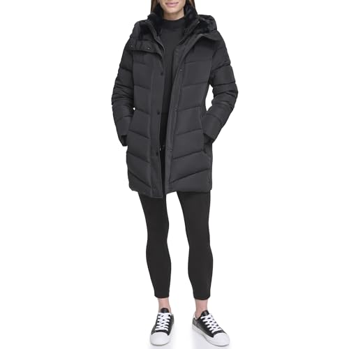 Women's Long Bib-Front Puffer Jacket