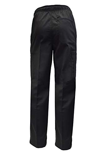 Classic 6 Pocket Black Chef Pants with Multi-Pack Quantities Available
