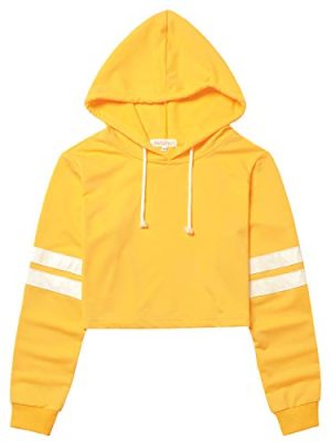 Women Sweatshirt Crop Top Hoodie Long Sleeve Sweatshirts