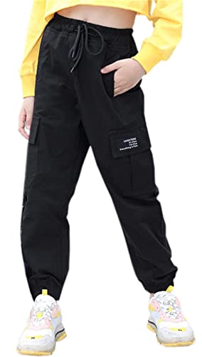 Girls & Womens Drawstring Cargo Jogger Pants,3 Years - Women 3XL