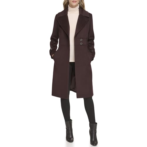 Women's Solid Wool Blend Trench Coat