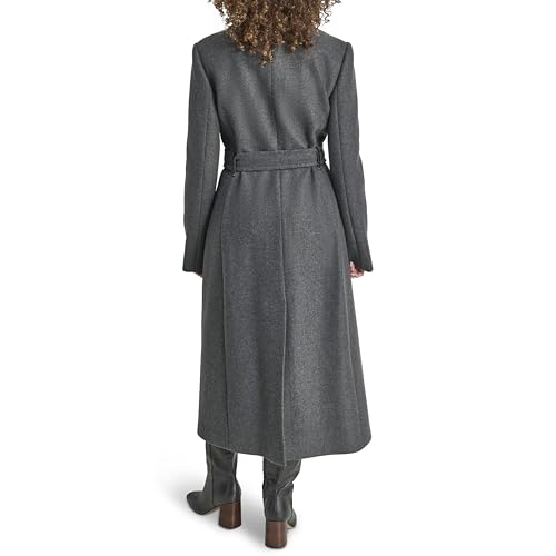 Women's Long Belted Faux-Wool