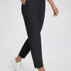 Womens Travel Pants Lightweight Stretch with Zipper Pockets Petite Ankle Dressy Golf Work Business Casual Slacks