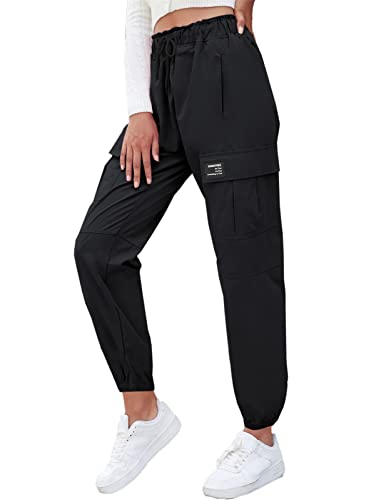 Girls & Womens Drawstring Cargo Jogger Pants,3 Years - Women 3XL