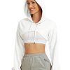 Women's Cut Out Super Cropped Hoodie Long Sleeve Hooded Sweatshirt Pullover Active Top