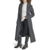 Women's Long Belted Faux-Wool