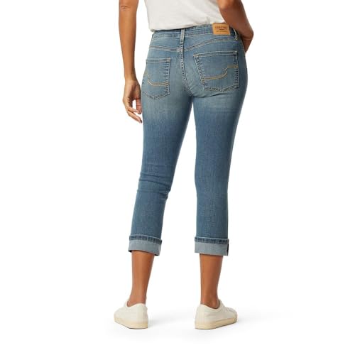 Women's Mid-Rise Slim Fit Capris Stretch Denim (Available in Plus Size)