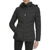 Women's Everyday Hooded Zip Front Puffer Long Sleeve Coat