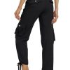 Women's Cargo Capris Hiking Pants Lightweight Quick Dry Outdoor Athletic Travel Casual Loose Comfy Cute Pockets