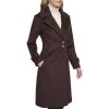 Women's Solid Wool Blend Trench Coat