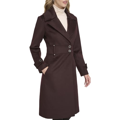 Women's Solid Wool Blend Trench Coat