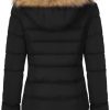 Thickened Winter Puffer Jacket with Removable Faux Fur Hood Fleece Lining