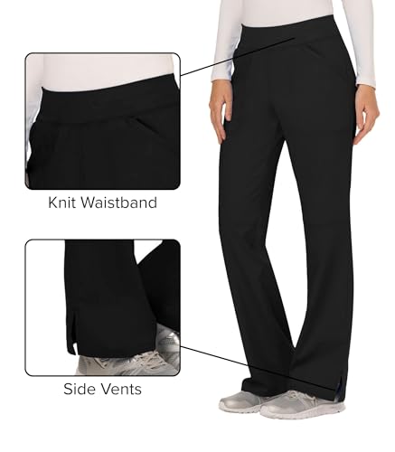 Women Scrub Pant with Straight Leg Pull-on Pant Medical Bottom with 4 Pocket & 2-Way Stretch Fabric - WW110