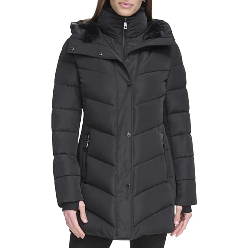 Women's Long Bib-Front Puffer Jacket