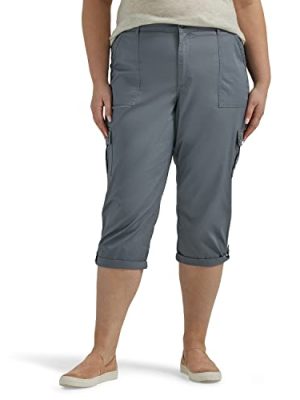 Women's Plus Size Ultra Lux Comfort with Flex-to-go Cargo Capri Pant