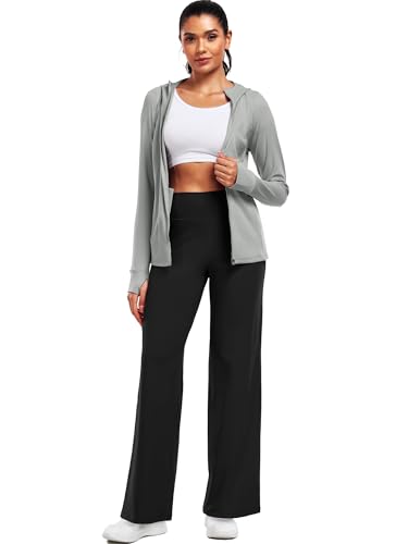 Yoga Pants for Women Wide Leg Trousers High Waist Stretch Casual Lounge Sweatpants