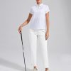 Womens Golf Pants with Zip Pockets High Waisted Stretch 7/8 Ankle Dress Work Business Casual Slacks Travel Pants