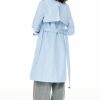Women's 3/4 Length Double Breasted Trench Coat Lapel Jacket with Belt