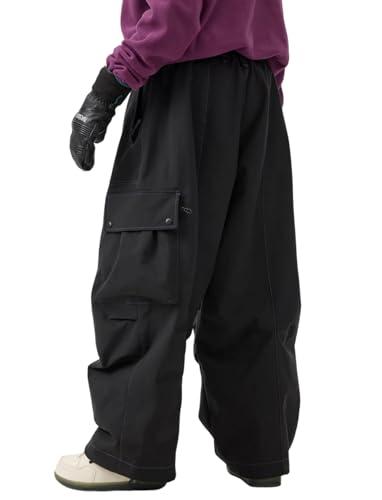 Womens Mens Snowboard Pants Super Baggy Ski Snow Pants Loose Sport Outdoor Insulation Waterproof