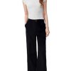 Women Wide Leg Pants Button Fly Business Casual Pants Bottoms with Pockets