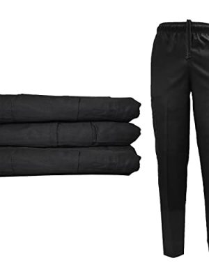Classic 6 Pocket Black Chef Pants with Multi-Pack Quantities Available