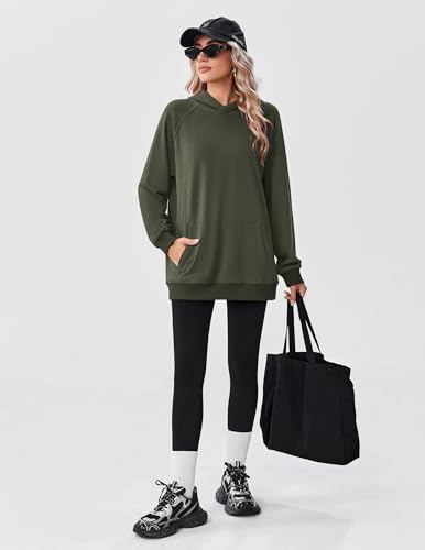 Womens Fleece Hoodies Soft Midweight Casual Hooded Sweatshirts Y2K Fall Winter Pullover Tops Kangaroo Pocket