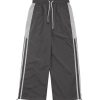 Striped Track Pants Men Parachute Pants Women Baggy Sweatpants Y2k Wide Leg Cargo Pants with Drawstring