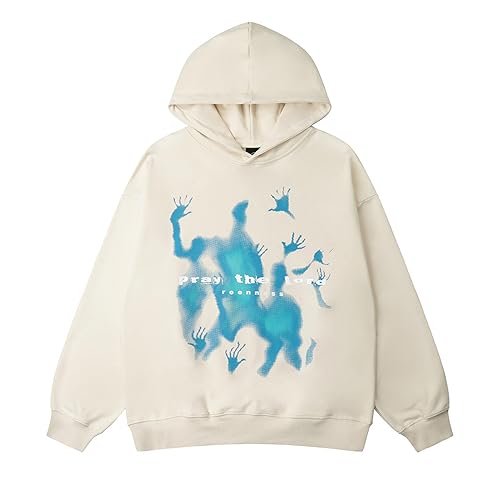 Mens Graphic Oversized Hip Hop Streetwear Casual Hoodie y2k Gothic Hooded Sweater