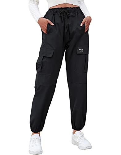 Girls & Womens Drawstring Cargo Jogger Pants,3 Years - Women 3XL