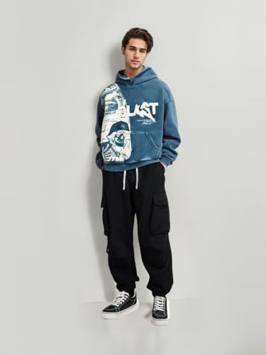 Retro Y2K Hoodie Gothic Casual Alphabet Blast Print Pattern Skull Fashion Hoodie Men Harajuku Men Clothing