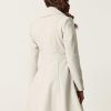 Winter Long Coat for Women's Lapel Collar Double Breast Coats