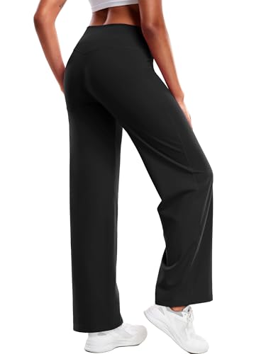 Yoga Pants for Women Wide Leg Trousers High Waist Stretch Casual Lounge Sweatpants