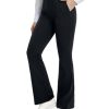 Womens Yoga Dress Pants Work with 4 Pockets Bootcut Business Leggings Stretch High Waisted Slacks Casual 30"