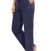 Women's Cotton Sweatpants Yoga Lounge Casual Pants Open Bottom Sweat Pants for Women with Pockets