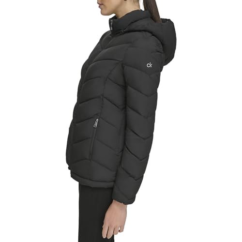 Women's Everyday Hooded Zip Front Puffer Long Sleeve Coat