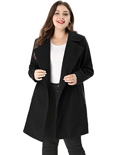Women's Plus Size Coat A-Line Peter Pan Collar Double Breasted Fall Winter Peacoat