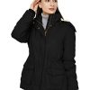 Women's Winter Warm Sherpa Lined Jacket Heavy Parka Coat with Hood