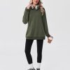 Womens Fleece Hoodies Soft Midweight Casual Hooded Sweatshirts Y2K Fall Winter Pullover Tops Kangaroo Pocket