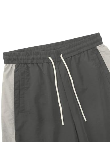 Striped Track Pants Men Parachute Pants Women Baggy Sweatpants Y2k Wide Leg Cargo Pants with Drawstring