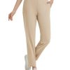 Women's Golf Pants with Belt Loops Zipper Pockets Stretch Travel Work Bussiness Dressy Casual Slacks UPF 50+