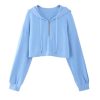 Womens Graphic Cropped Hoodies Half Zip Sweatshirt Long Sleeve Pullover Tops