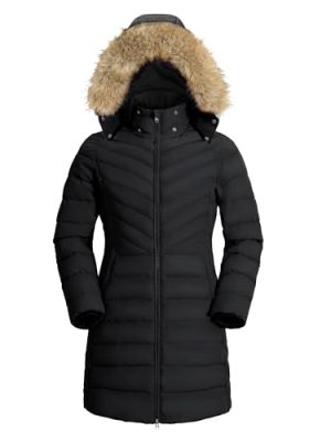 Women's Winter Coats Warm Thicken Long Puffer Jacket Waterproof Quilted Parka with Removable Faux Fur Hood