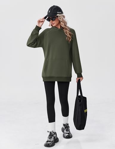 Womens Fleece Hoodies Soft Midweight Casual Hooded Sweatshirts Y2K Fall Winter Pullover Tops Kangaroo Pocket