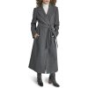 Women's Long Belted Faux-Wool