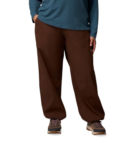 Womens Brea Falls Nylon Pant, Tobacco, 1X x L