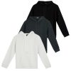 3 Pack: Women's Fleece Long-Sleeve Pullover Hoodie Active Sweatshirt Kangaroo Pocket - (Available In Plus)
