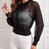 Women's Activewear Long Sleeve Hooded Sheer Mesh Sports Jacket Workout Crop Top