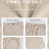 Womens Linen Pants Casual Capri Baggy Wide Leg Trousers Palazzo Pants Beach Vacation Outfits